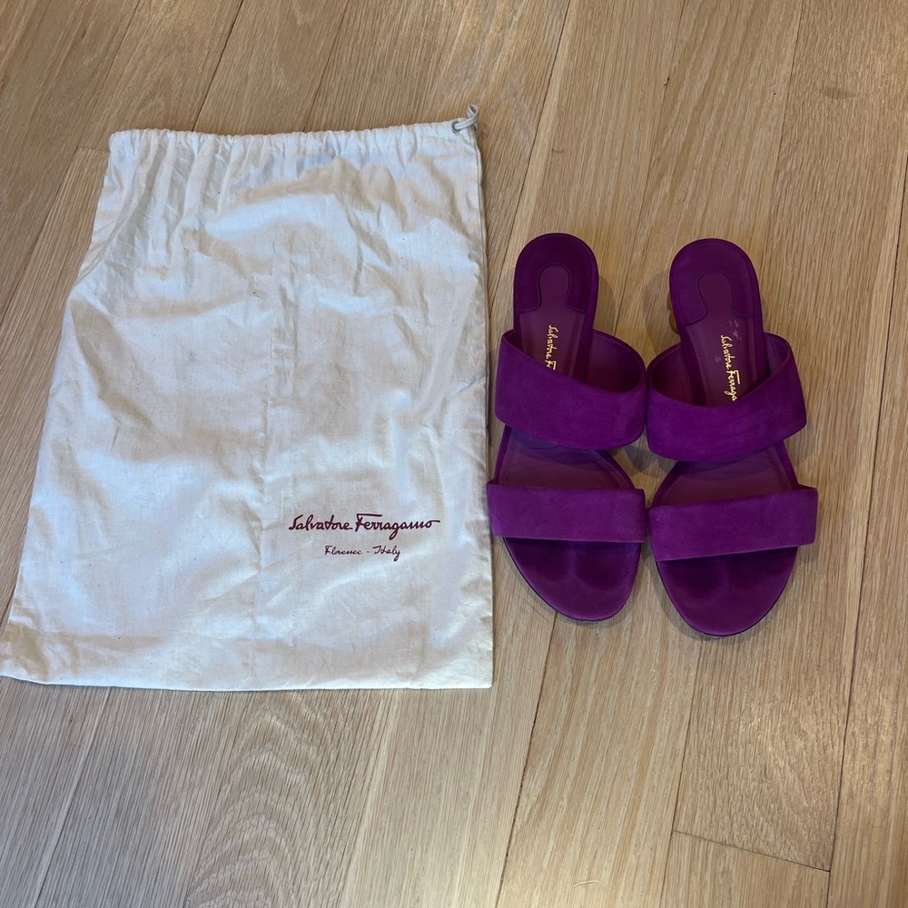 Salvatore Ferragamo Vibrant Purple Slides